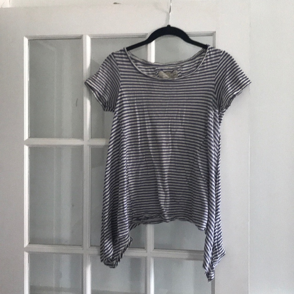 All saints striped linen tshirt